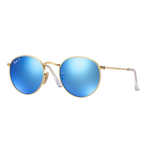 ray ban round blue flash