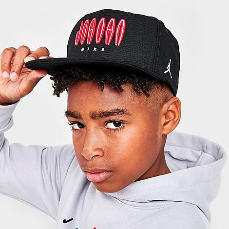 Jordan Kids' MVP Snapback Hat in Black/Black