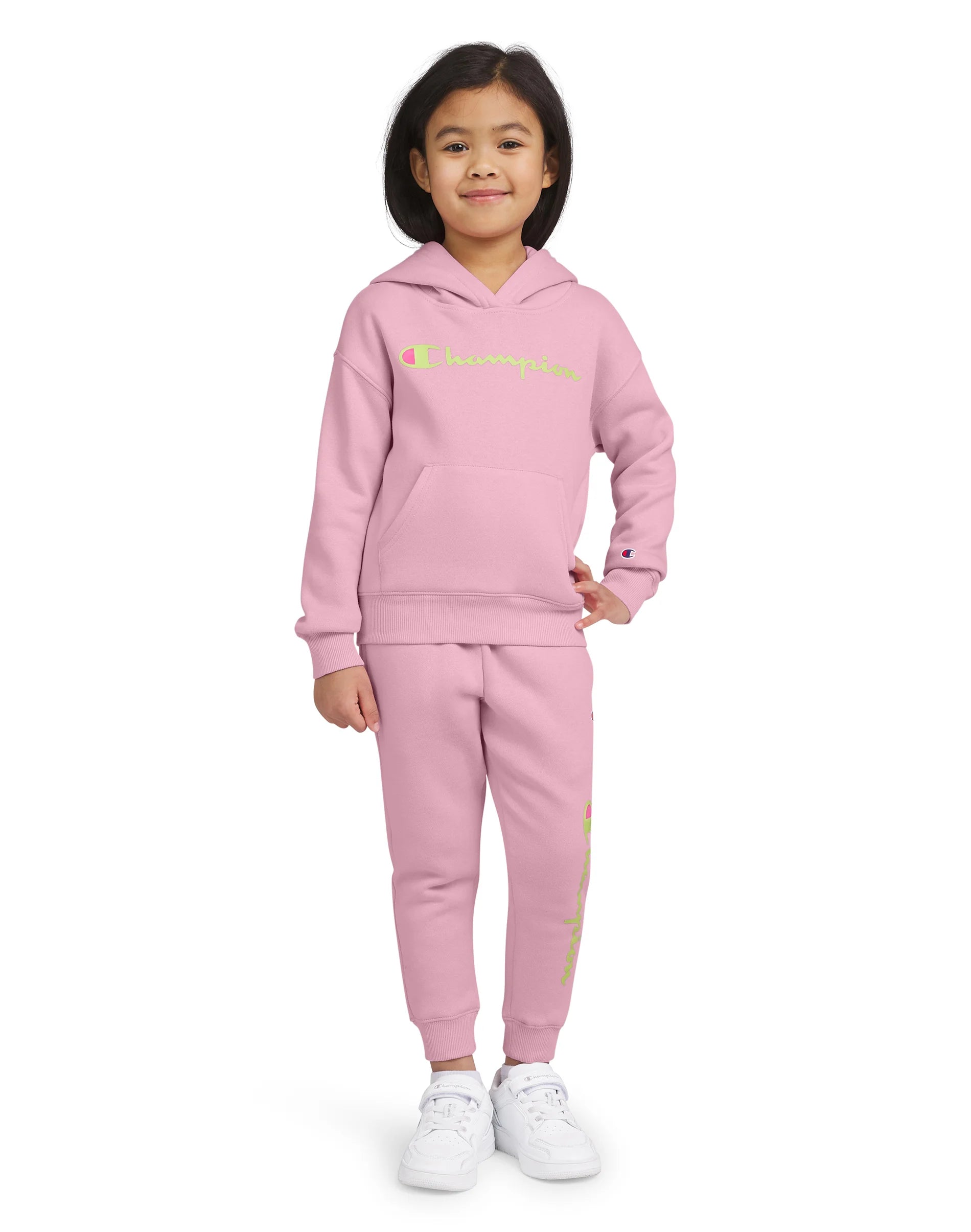 Little Girls’ Hoodie & Joggers Set, Script Logo, 16"
