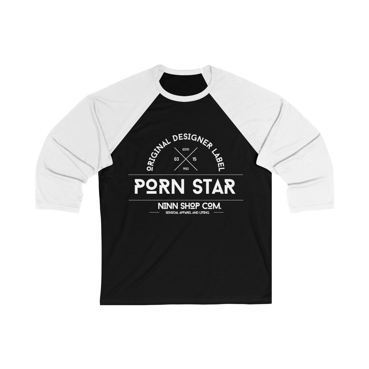 Porn Star Unisex 3/4 Sleeve Baseball Tee