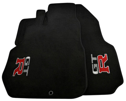 Floor Mats for Nissan GT-R Tailored Black Carpets Set With GTR Emblem