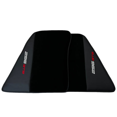 Black Floor Mats for Ferrari 296 GTB (2022-2024) with Leather