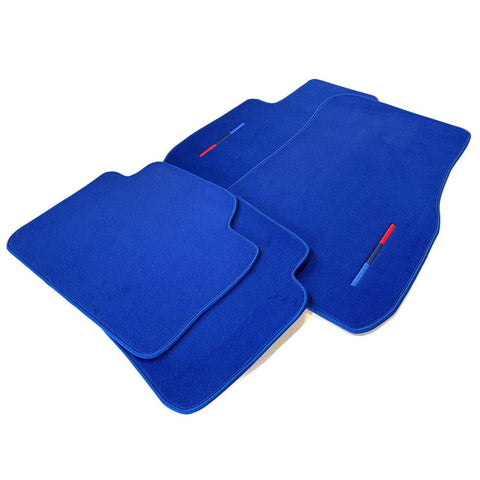 Blue Floor Mats For BMW M4 Series F82 With M Package