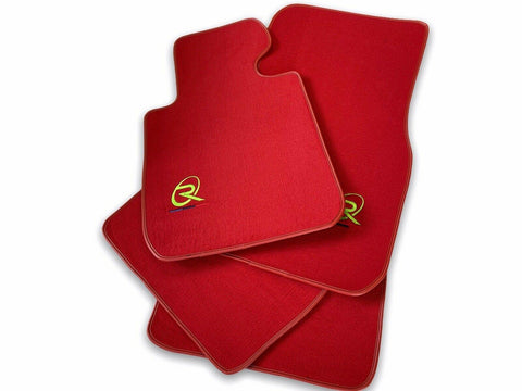 Red Floor Mats For BMW M2 Series F87 ROVBUT Brand Tailored Set Perfect Fit Green SNIP Collection