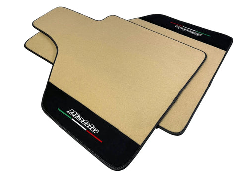 Beige Floor Mats for Lamborghini Diablo 1990-2001 With Alcantara Leather