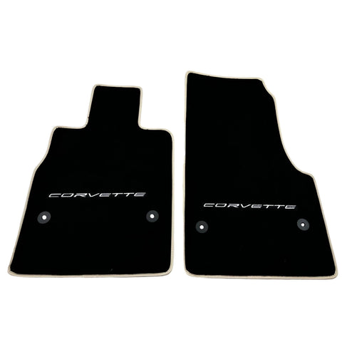 Schwarze Fußmatten für Chevrolet Corvette C8 (2020-2024)