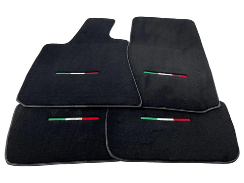 Schwarze Fußmatten für Maserati Ghibli 2013–2022, Italien-Edition
