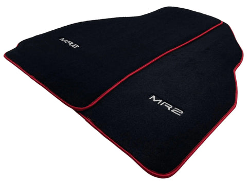 Black Floor Mats For Toyota MR2 2002-2007 With Red Trim