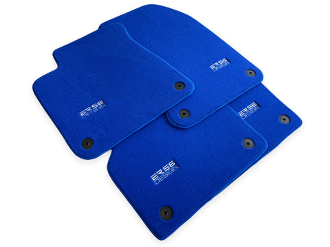 Blue Floor Mats for Audi Q4 E-tron (2021-2024) | ER56 Design