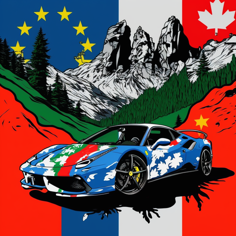 Ferrari 488 EU-Flagge