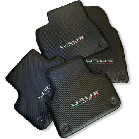 Floor Mats For Lamborghini Urus Made From Carbon Fiber Leather