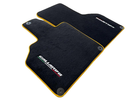 Floor Mats for Lamborghini Gallardo With Yellow Trim