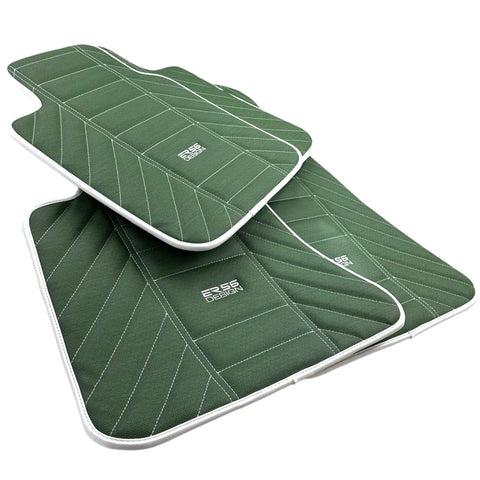 Green Leather Floor Mats For Rolls Royce Black Badge Phantom 2003–2016