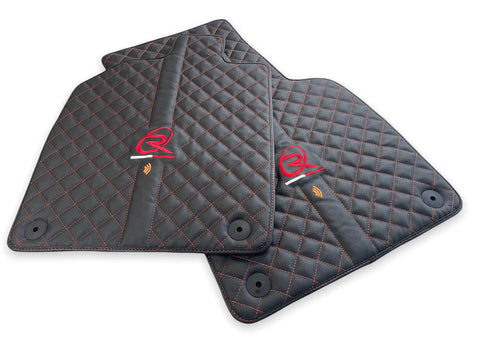 Black Leather Floor Mats for Audi R8 2015-2023