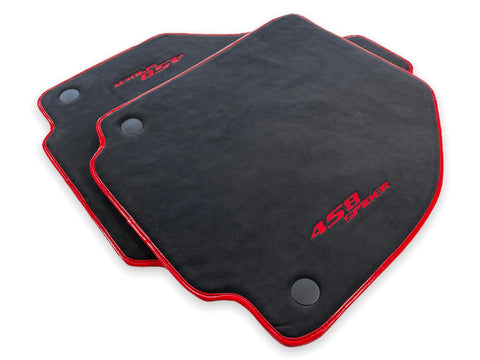 Floor Mats For Ferrari 458 Spider 2012-2015 Alcantara Leather Red Trim