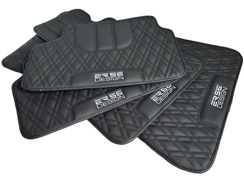 Floor Mats For BMW 3 Series E91 5-door Touring Black Leather Er56 Design