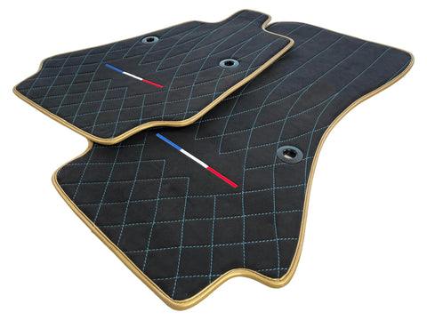 Floor Mats For Bugatti Chiron Alcantara Leather Gold Edition