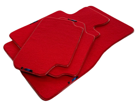 Red Floor Mats For BMW 1 Series E87 With M Package AutoWin Brand