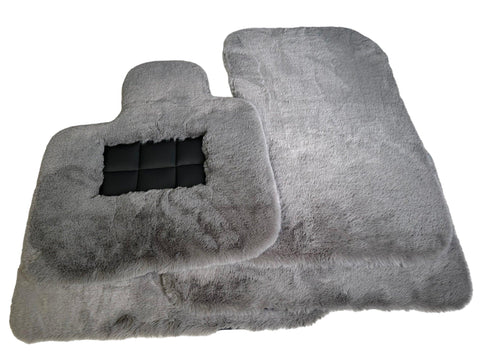 Gray Sheepskin Floor Mats For Rolls Royce Cullinan Rr31 2018-2023 Er56 Design Brand