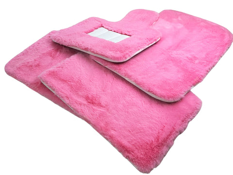Pink Sheepskin Floor Mats For Rolls Royce Phantom 2003–2016 Er56 Design Brand