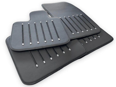 Leather Floor Mats For Rolls Royce Shadow 1965-1977 Black