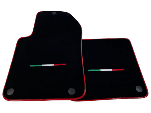 Black Floor Mats For Ferrari 612 Scaglietti 2005-2011 With Red Trim