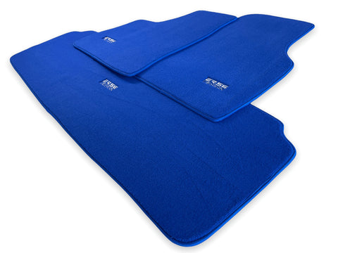 Floor Mats For Tesla Model X (6 Seats) Blue Tailored Carpets ER56 Design