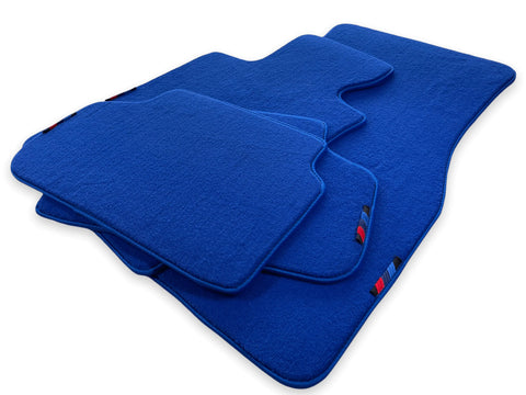 Blue Floor Mats For BMW 1 Series E82 With M Package