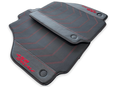 Floor Mats For Ferrari 458 Speciale With Carbon Fiber Leather 2012-2015