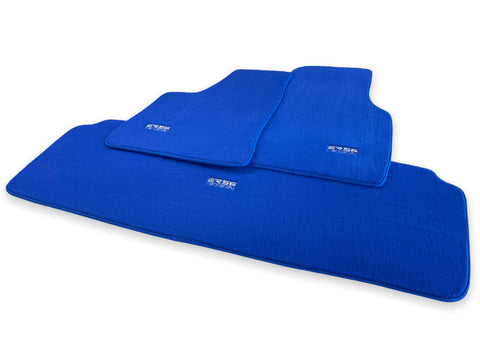 Floor Mats For Tesla Model X (6 Seats) Blue Tailored Carpets ER56 Design