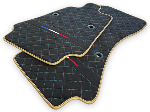 Floor Mats For Bugatti Chiron Alcantara Leather Gold Edition