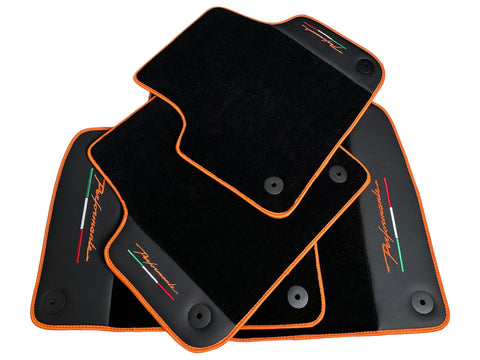 Floor Mats For Lamborghini Urus Performante Leather And Orange Trim