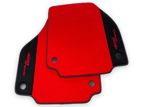 Red Floor Mats For Ferrari 488 Spider 2015-2022 Alcantara Leather