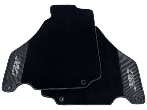 Black Floor Mats For Ferrari 360 Modena 1999-2005 With Carbon Fiber Leather