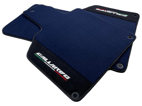 Dark Blue Floor Mats for Lamborghini Gallardo With Alcantara Leather