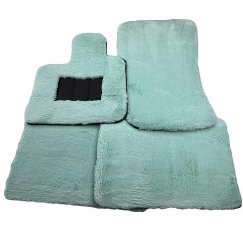 Tiffany Blue Sheepskin Floor Mats For Rolls Royce Shadow 1965-1977 Er56 Design Brand