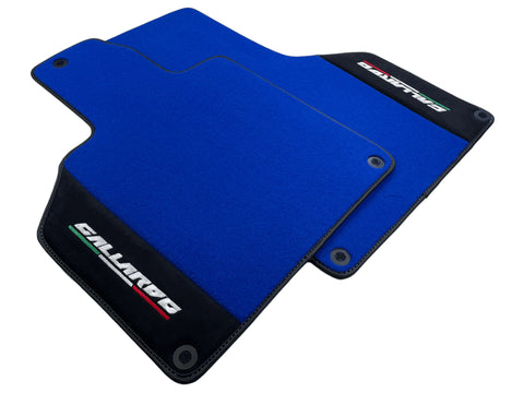 Blue Floor Mats for Lamborghini Gallardo With Alcantara Leather