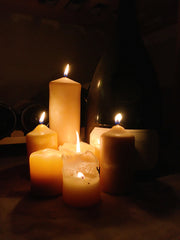 Beeswax pillar candle