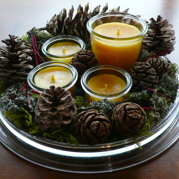 Beeswax candle advent wreath