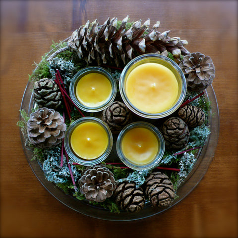 Beeswax candle advent wreath