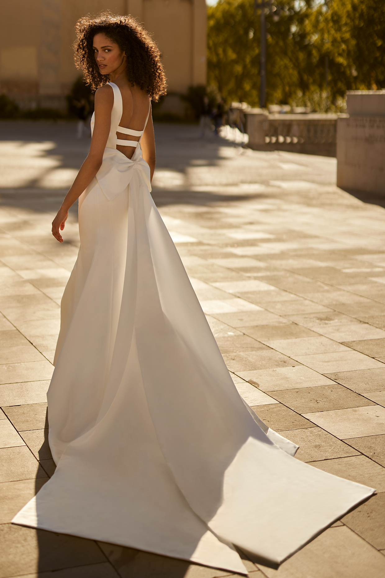 Ines by Ines Di Santo Spring 2024 Bridal Diffusion Collection - Harmony Dress, Back View with bow on waist