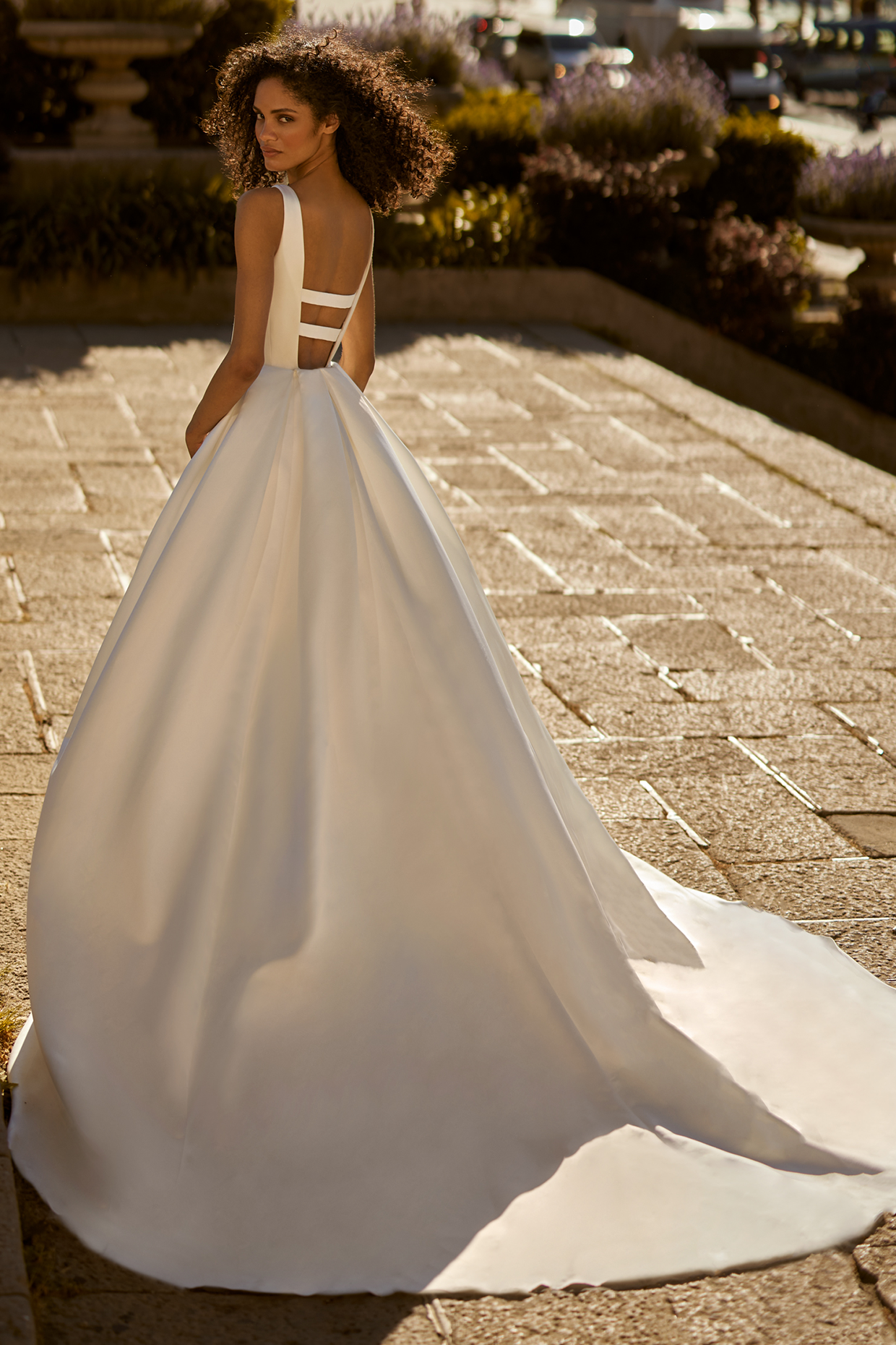 Ines by Ines Di Santo Spring 2024 Bridal Diffusion Collection - Harmony Dress, Back View with overskirt