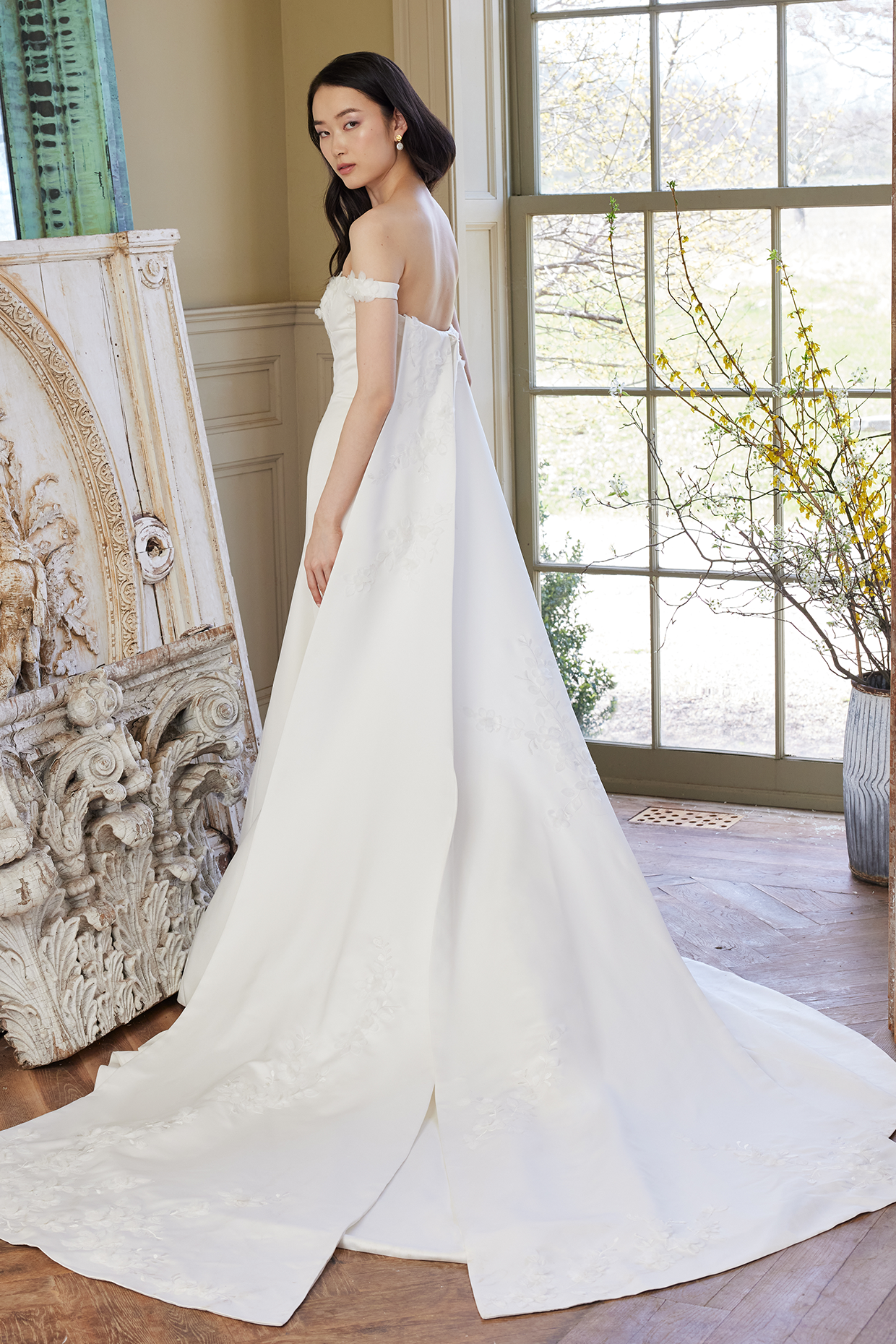 Ines by Ines Di Santo Spring 2025 Bridal Diffusion Collection - Phoebe Dress, Back View wit Watteau