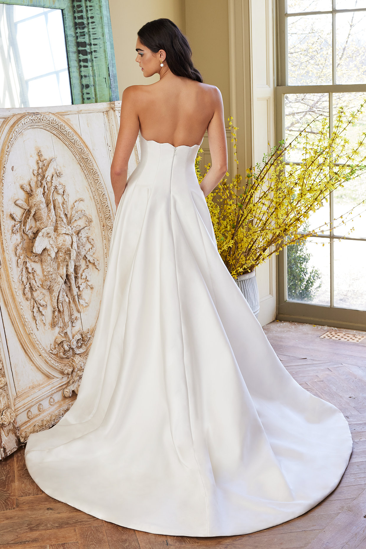 Ines by Ines Di Santo Spring 2025 Bridal Diffusion Collection - Saffron Solid Dress, Back View