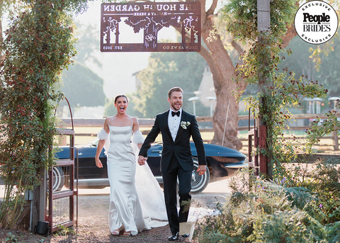 Hayley and Derek Hough wedding. Robin dress by Ines Di Santo