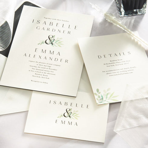 Ines Di Santo Wedding Invitation Collection by Paper Source - Classic Noir