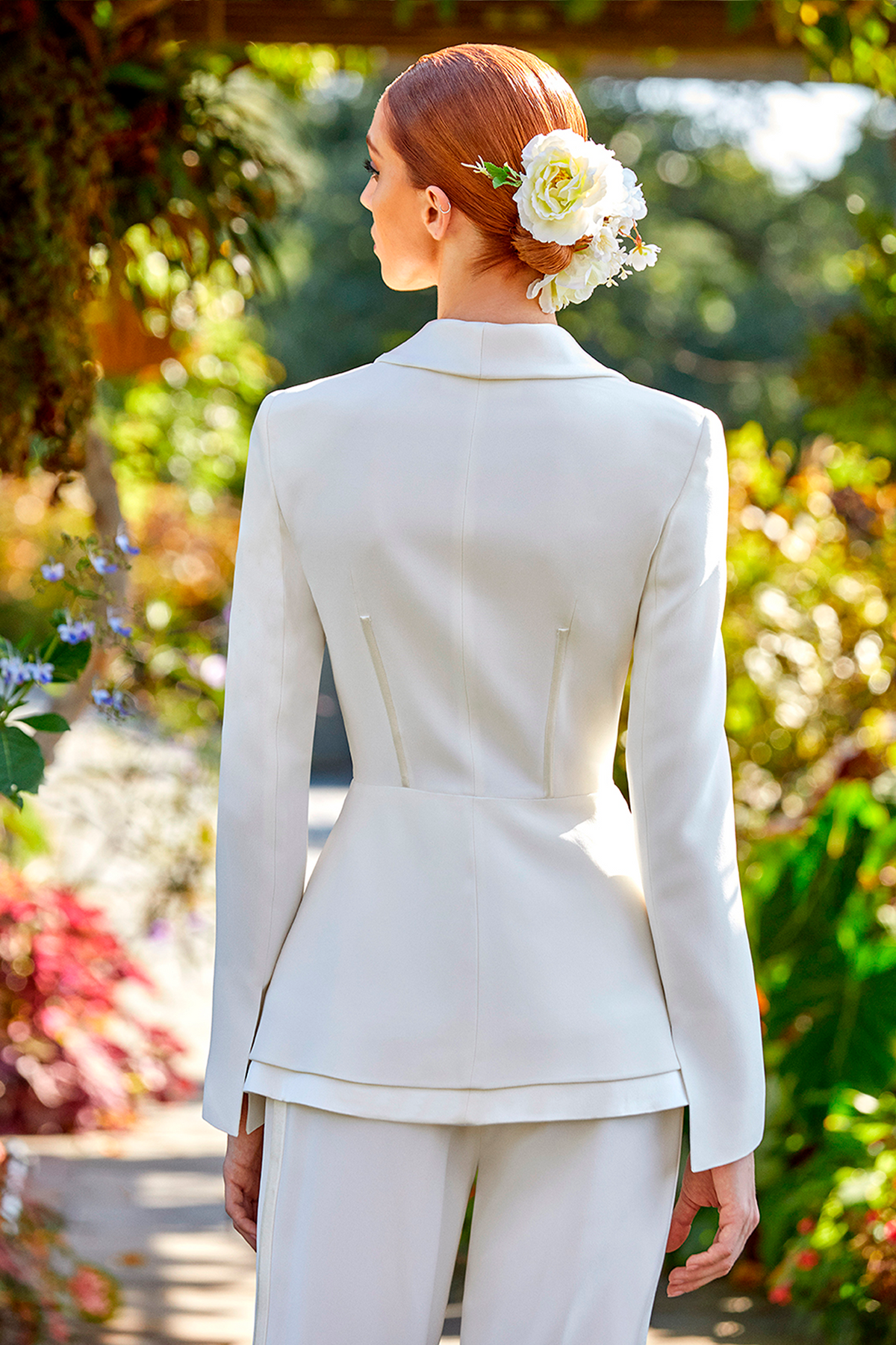 Ines Di Santo Fall 2022 Bridal Couture Collection - Larissa Tuxedo, Back View