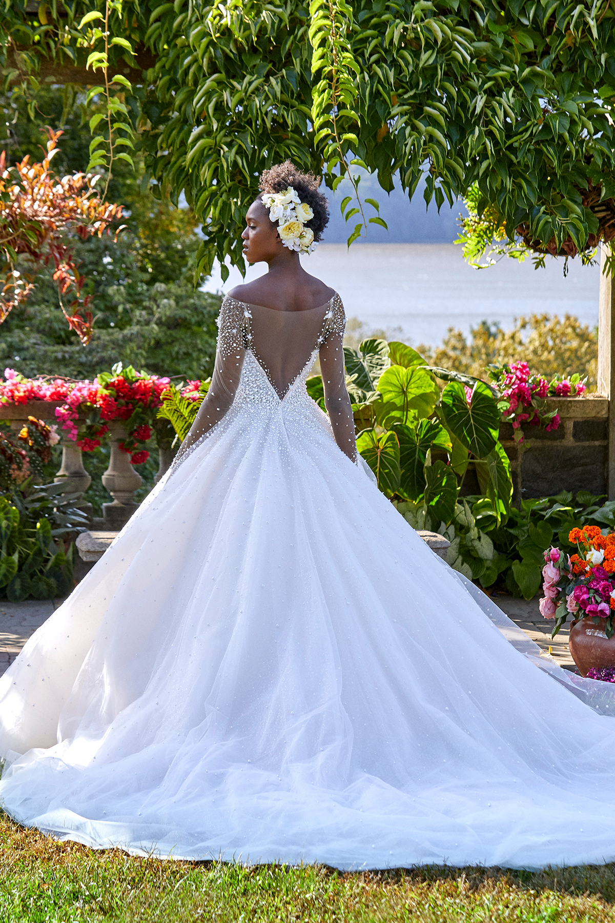 Ines Di Santo Fall 2022 Bridal Couture Collection - Rebecca Dress, Back View