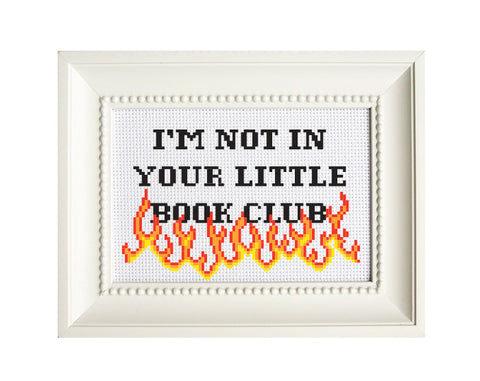 I'm not in your little book club cross stitch pattern