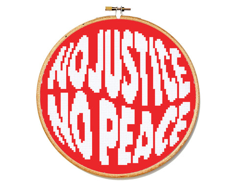 no justice no peace cross stitch pattern